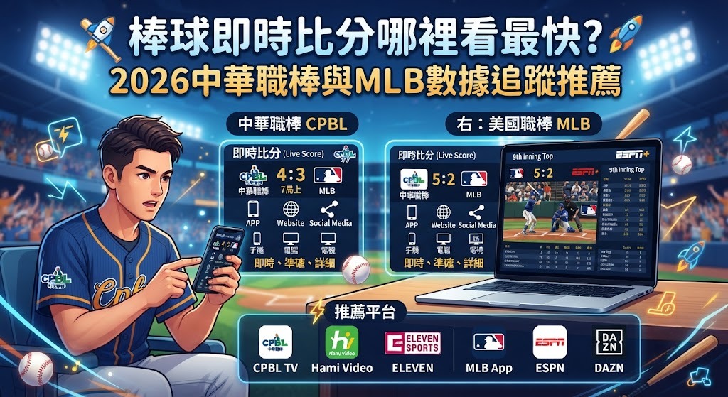 立即查看 2026 棒球即時比分最佳追蹤指南